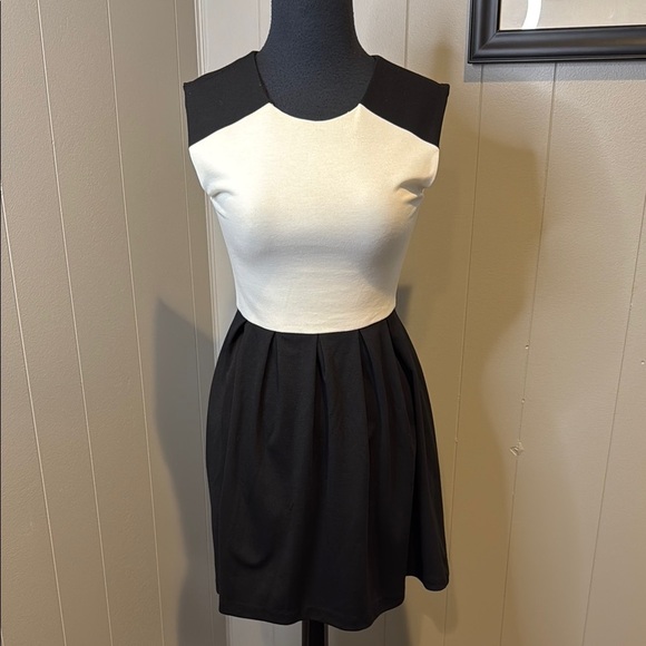 Z Aqua Women’s XS Monochrome Pleated Mini Dress - Picture 1 of 4